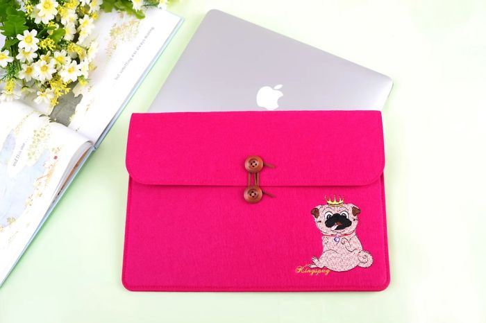 I Design All These Felt Products With Pug Embroidery