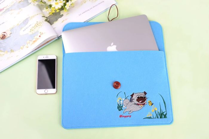 I Design All These Felt Products With Pug Embroidery