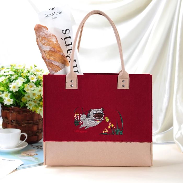 I Design All These Felt Products With Pug Embroidery