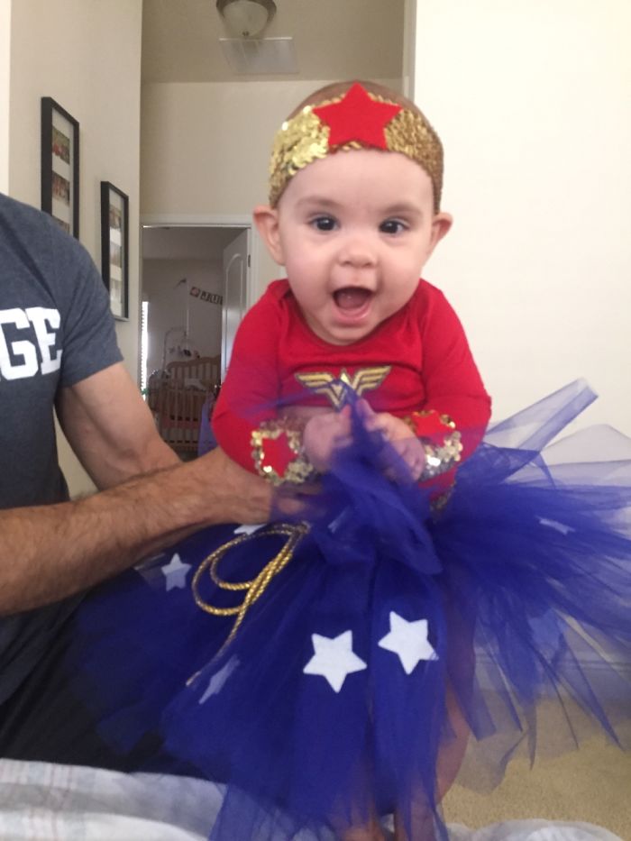 Made My Daughters First Halloween Costume. Wonder Woman!