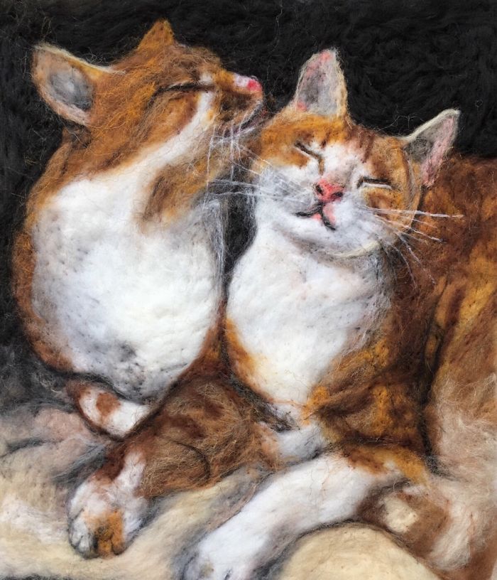 Pet Portraits Painted With Wool!