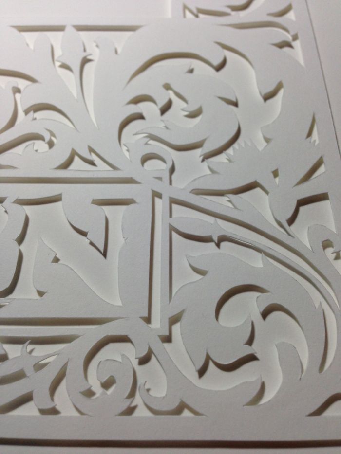 Medieval Unicorn Cut Paper Painting Medieval Unicorn Cut Paper Painting