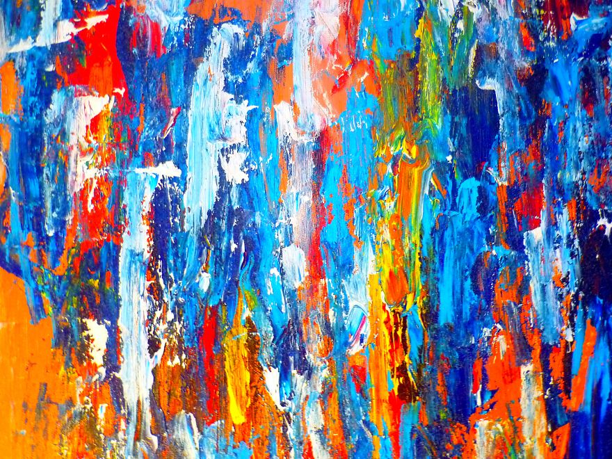 Abstract Colour Compositions Using Acrylic Paint Abstract Colour Compositions Using Acrylic Paint