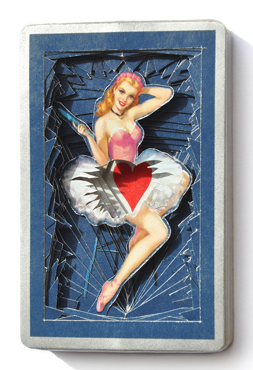 Lonely Hearts Altered Playing Card Decks… Cut Straight Through To The Heart