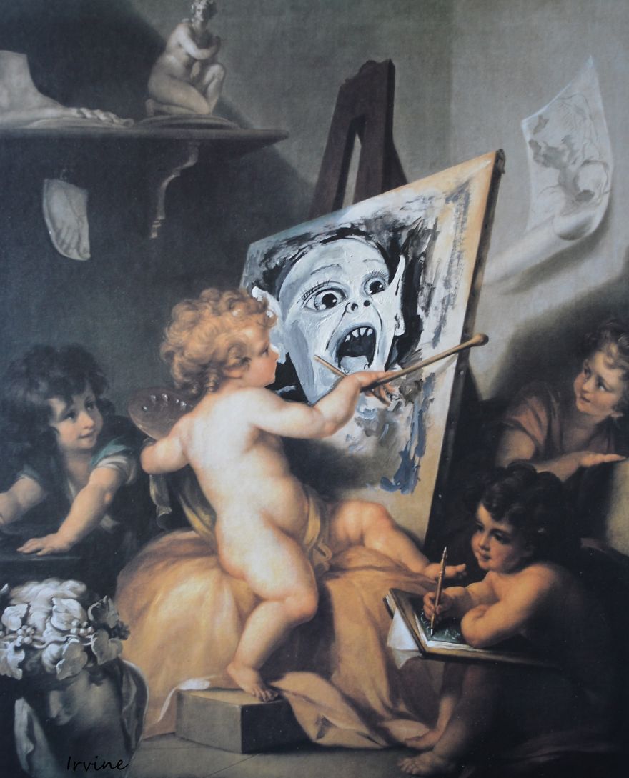 I Buy Paintings From Thrit Stores And Add A Personal Touch To Them