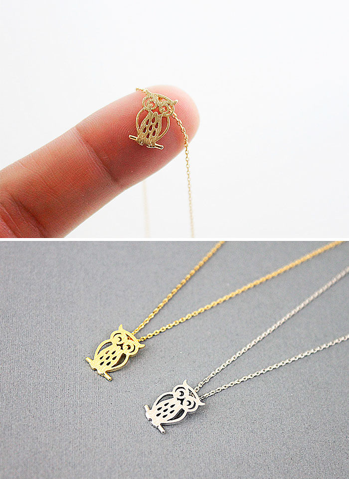 Tiny Owl Necklace