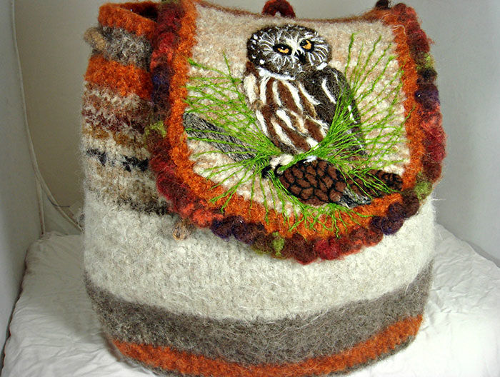 Felted Owl Backpack