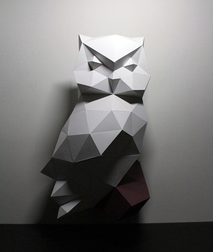 Owl Paper Taxidermy