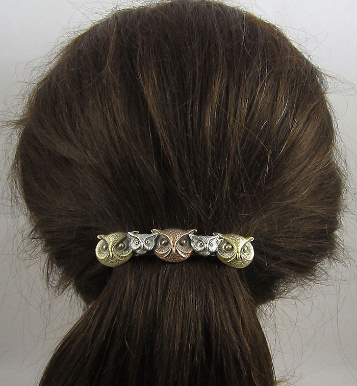 Owls French Barrette