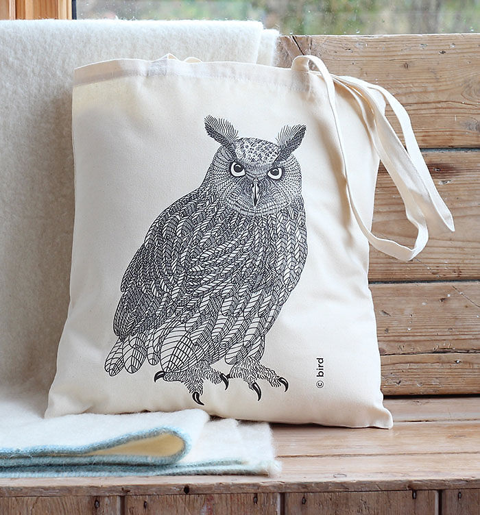 Owl Cotton Tote Bag