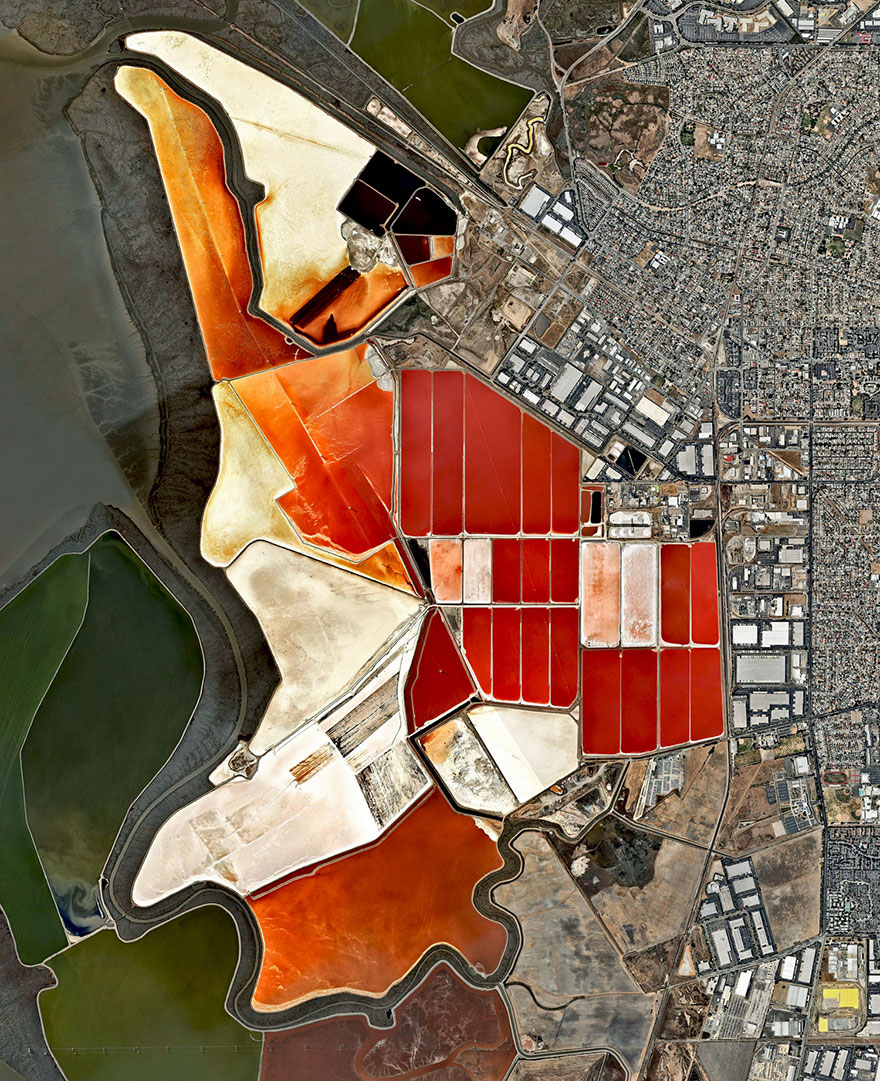 Salt Ponds, San Francisco Bay, California, USA