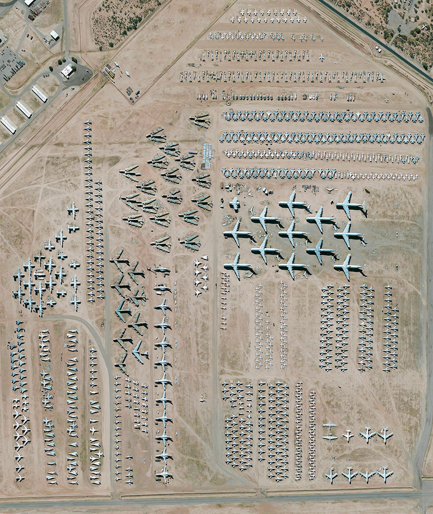 Davis-Monthan Air Force Base Aircraft Boneyard, Tucson, Arizona, Usa