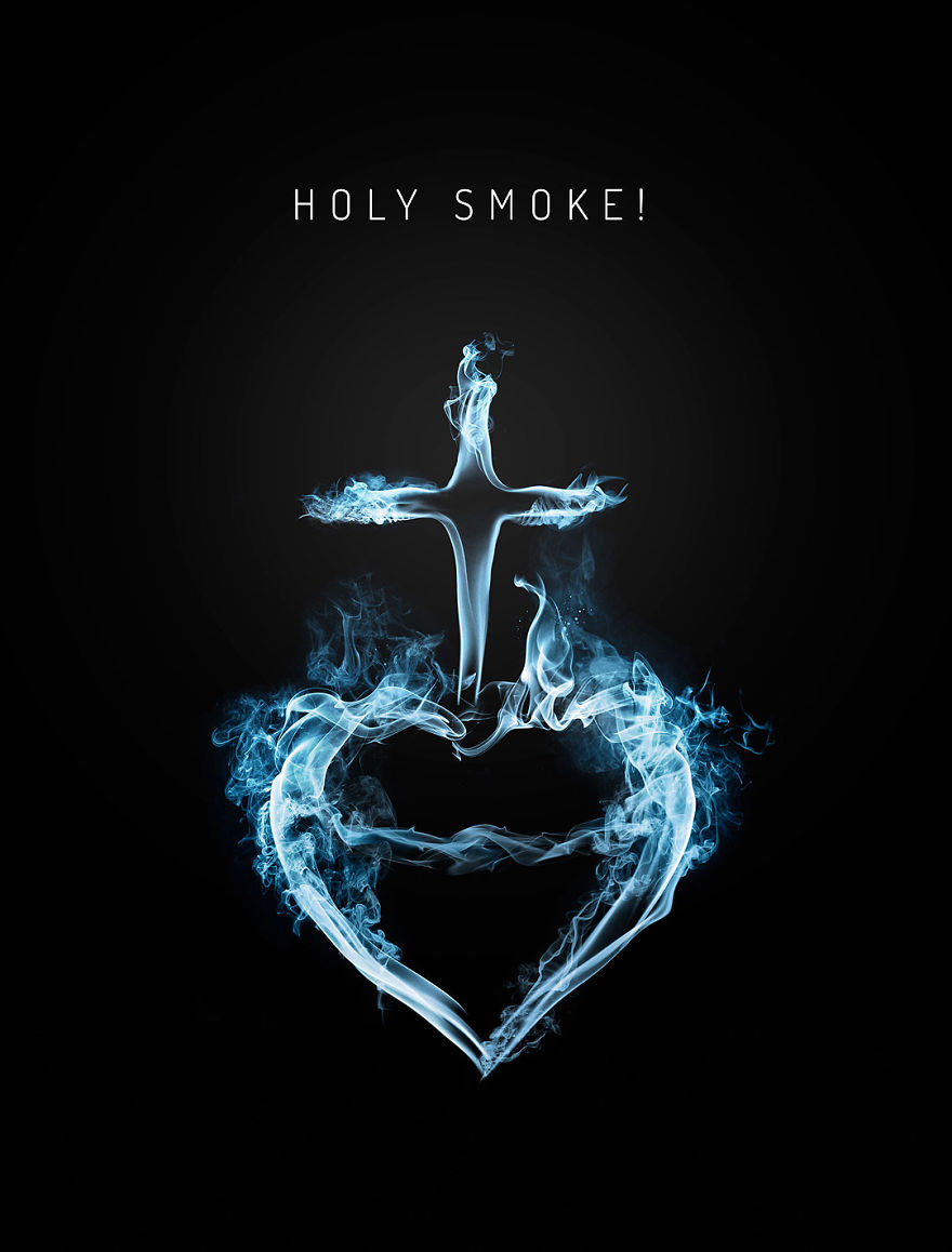 Digital Artist Illustrates Expressions With Smoke Effects