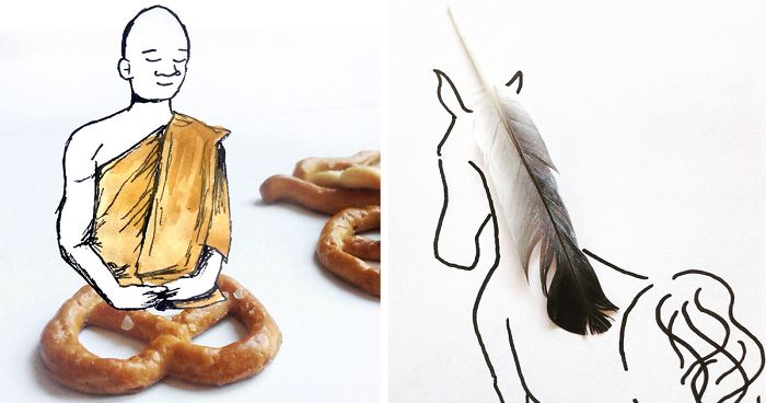 I Use Everyday Objects To Create Fun Illustrations And Show That Inspiration Is All Around Us