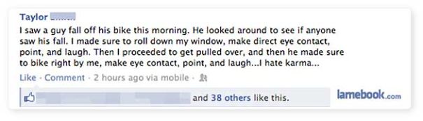 Funny, Silly, Dumbass Facebook Statuses