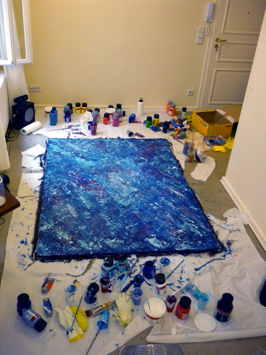 Abstract Colour Compositions Using Acrylic Paint Abstract Colour Compositions Using Acrylic Paint