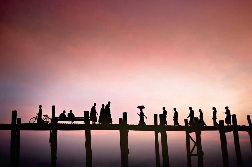 Purple Haze, U Bein Bridge, Amarapura