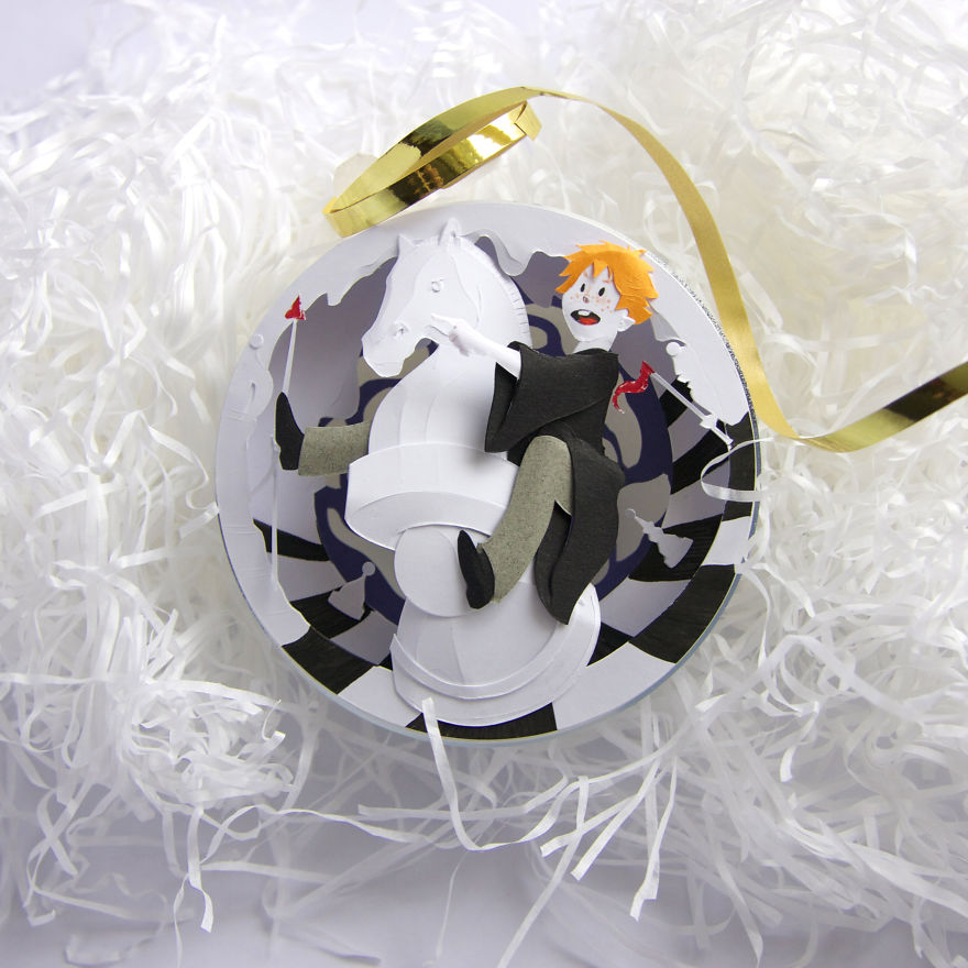 I Made A Series Of Paper Cut Christmas Decorations Inspired By Harry Potter