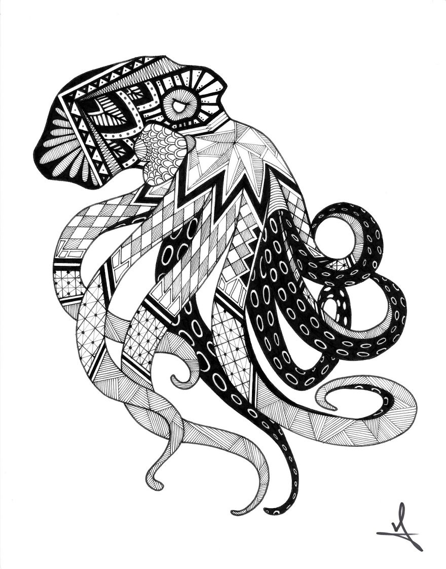 I Spend My Free Time Drawing Animals And Skulls