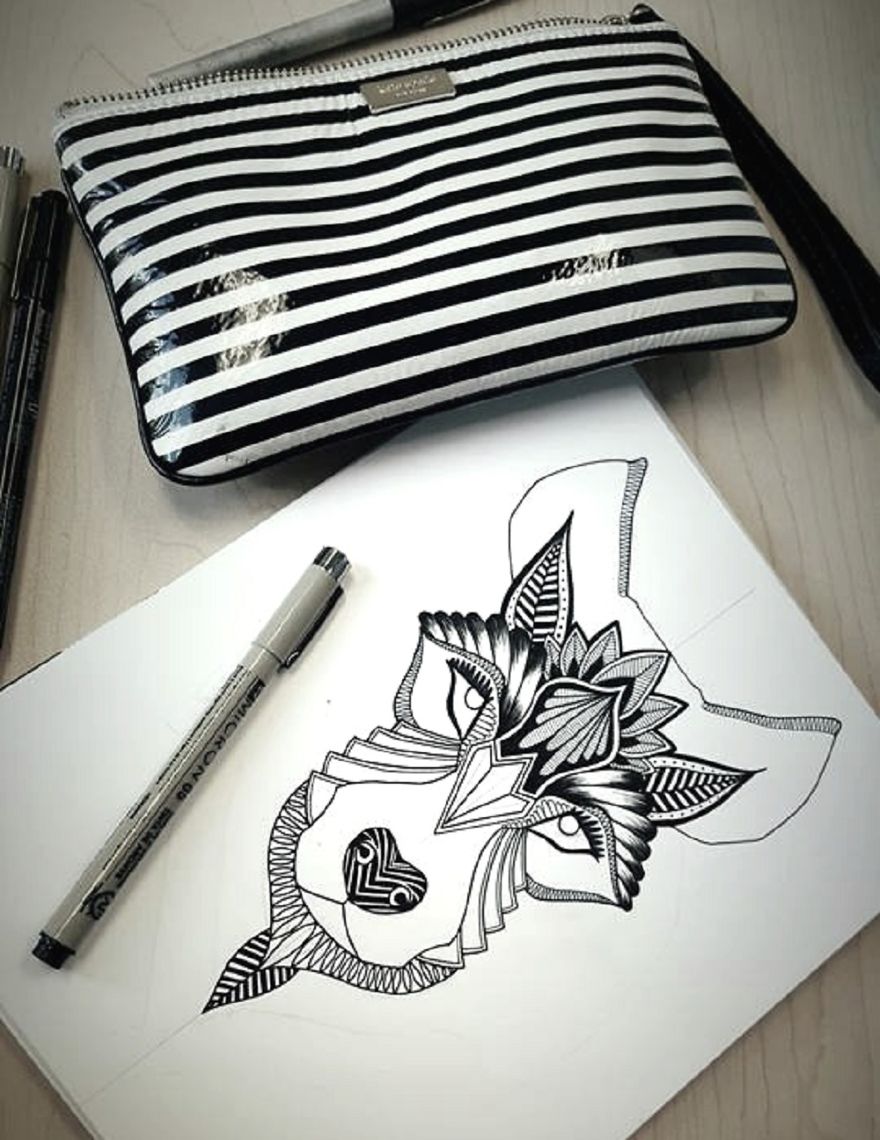 I Spend My Free Time Drawing Animals And Skulls