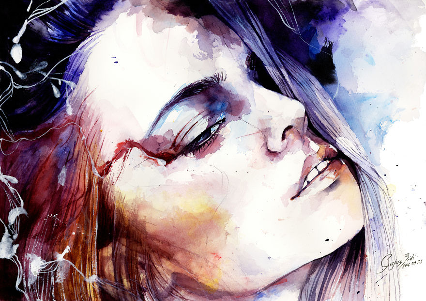 I Tell Stories By Painting Women In Watercolour I Tell Stories By Painting Women In Watercolour