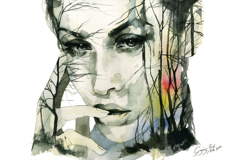 I Tell Stories By Painting Women In Watercolour I Tell Stories By Painting Women In Watercolour