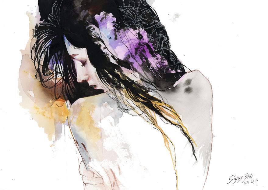 I Tell Stories By Painting Women In Watercolour I Tell Stories By Painting Women In Watercolour