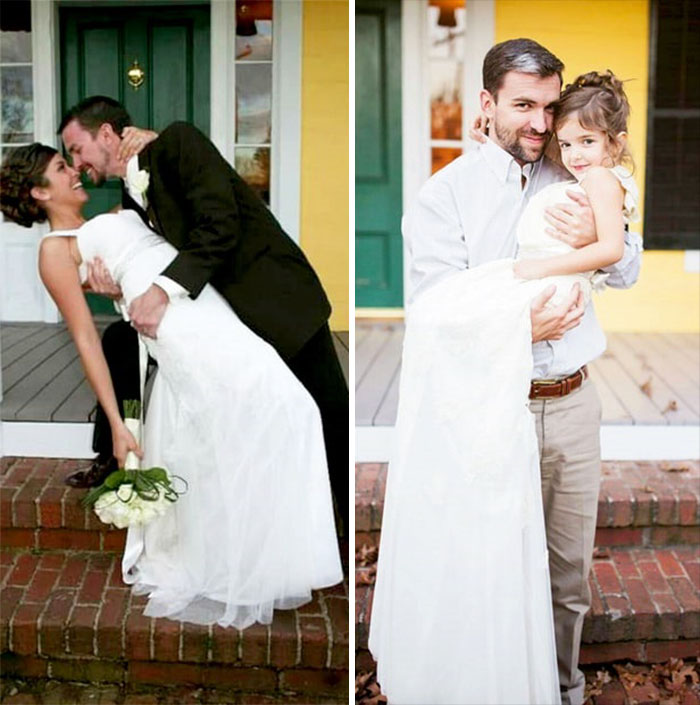 4 Year Old Girl Honors Her Late Mother By Wearing Her Wedding Dress In Beautiful Photo Shoot