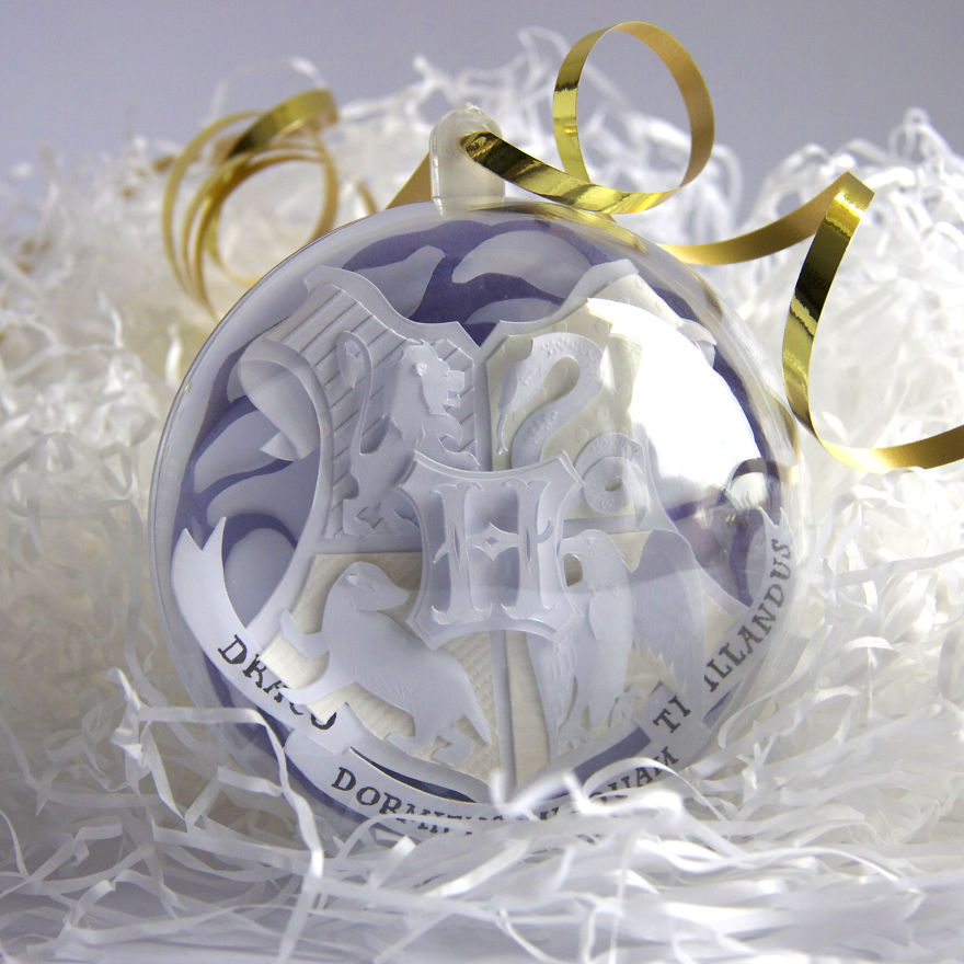 I Made A Series Of Paper Cut Christmas Decorations Inspired By Harry Potter
