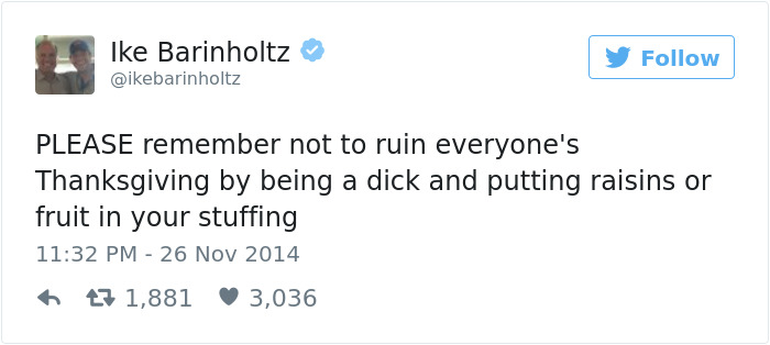 Funny Thanksgiving Tweets