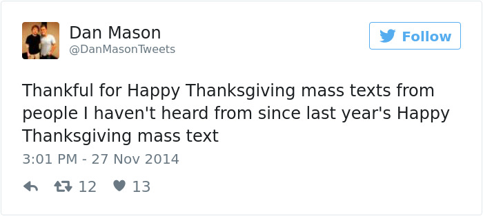 Funny Thanksgiving Tweets