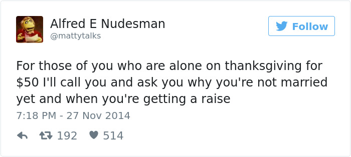 Funny Thanksgiving Tweets