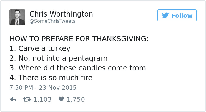 Funny Thanksgiving Tweets