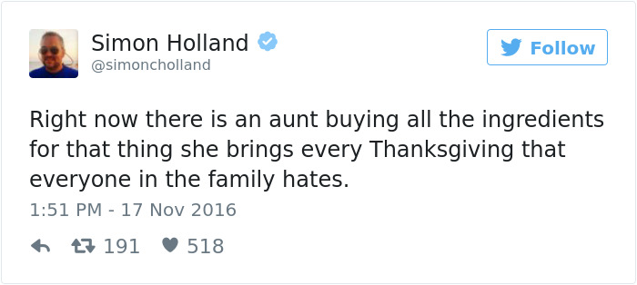 Funny Thanksgiving Tweets
