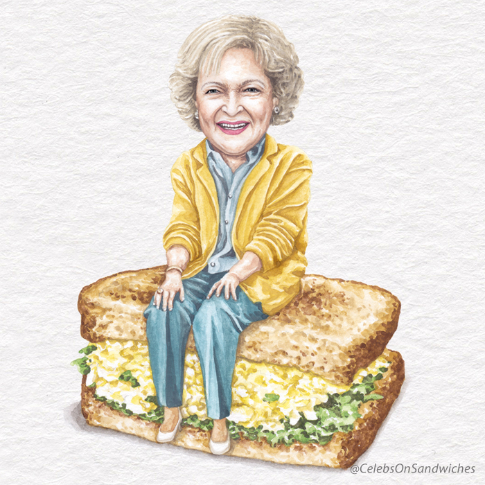 Betty White On An Egg Salad Sandwich