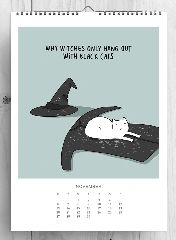 I Created A Cat Calendar To Make 2017 The Most Purrfect Year Ever