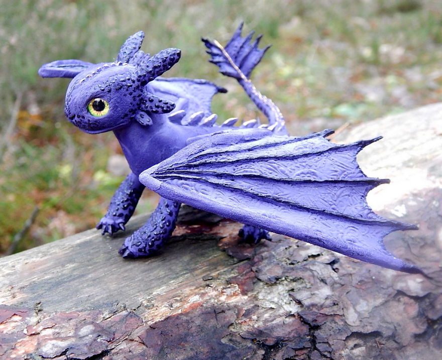 I Made This Purple Night Fury Figurine Out Of Clay