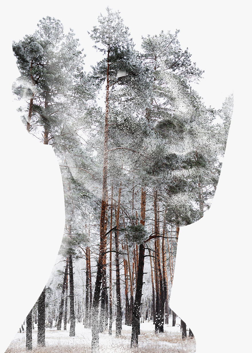 I Combine Animals And Landscapes In My Double Exposure Artwork