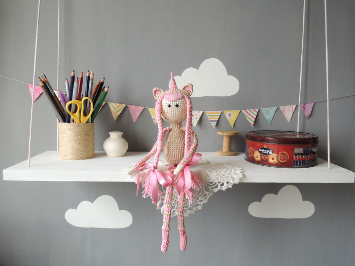 Fairy Tale Of Colored Yarn And One Shelf