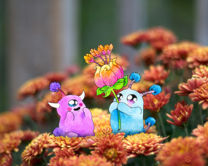 Boyfriend's Lunch-Bag Creature Drawings Brought Into The Real World In Girlfriend's Photos