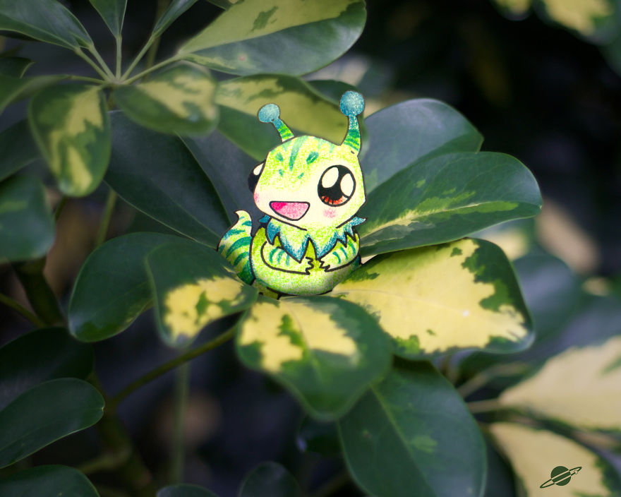 Boyfriend's Lunch-Bag Creature Drawings Brought Into The Real World In Girlfriend's Photos