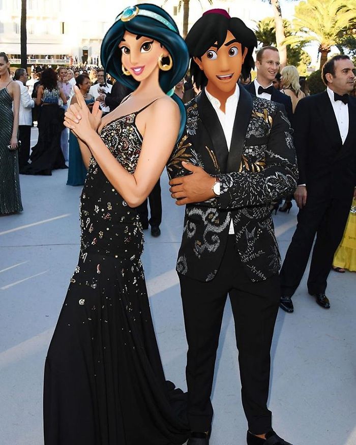 Jasmine As Irina Shayk & Aladdin As Lewis Hamilton