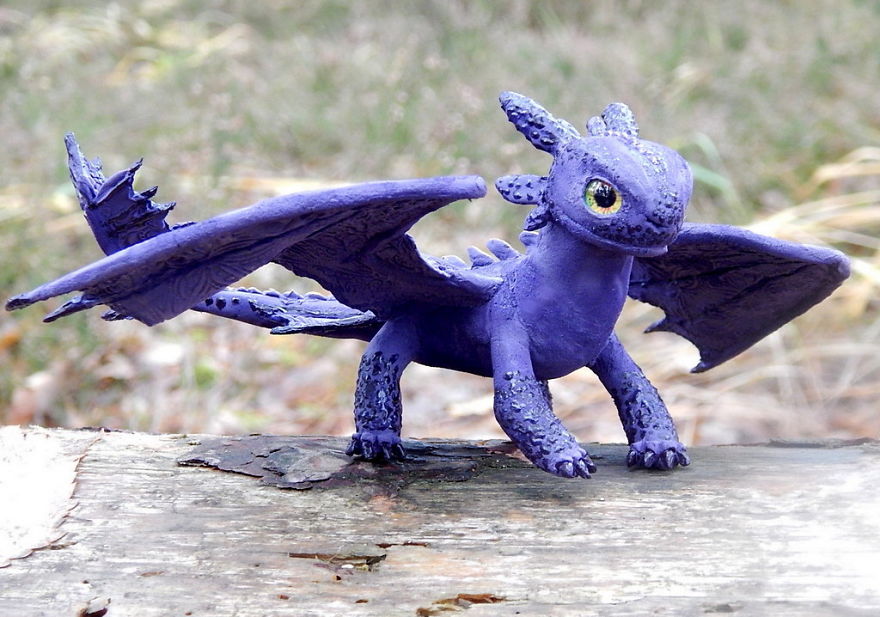 I Made This Purple Night Fury Figurine Out Of Clay