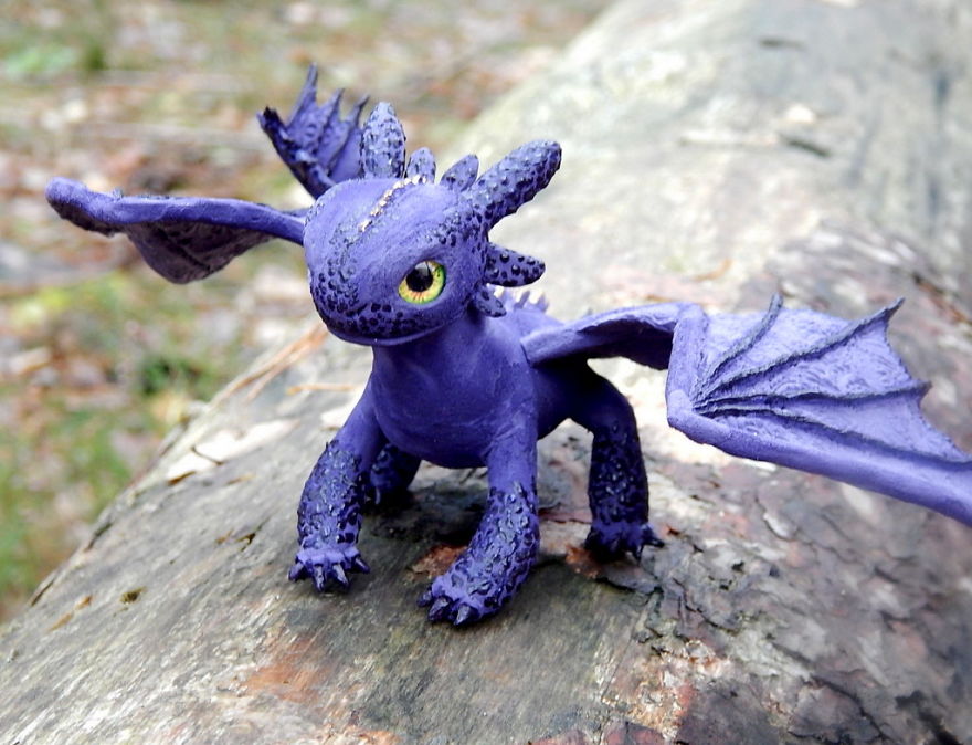 I Made This Purple Night Fury Figurine Out Of Clay