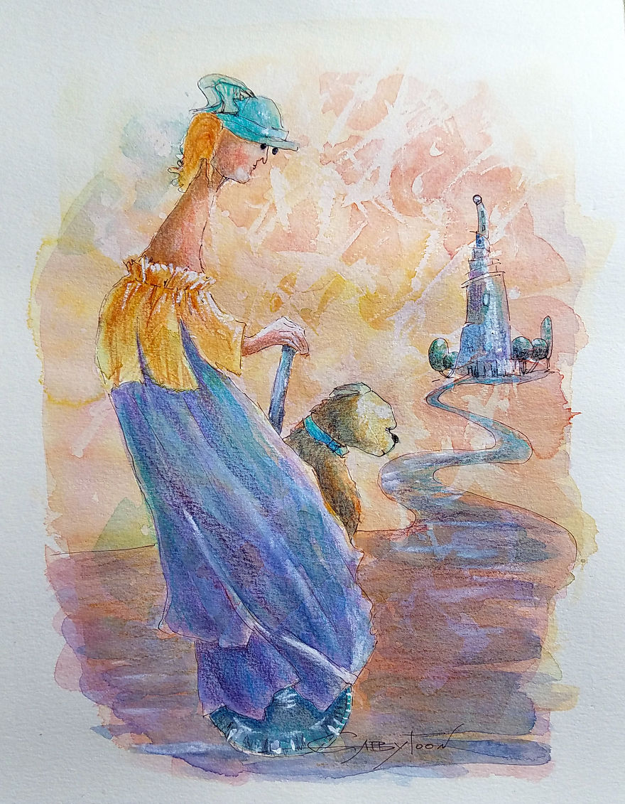 A New Vehicle Watercolor, Paper 9"x12"