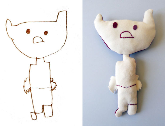 I Turn Kids' Drawings Into Unique, Hand-Made Soft Toys I Turn Kids' Drawings Into Unique, Hand-Made Soft Toys