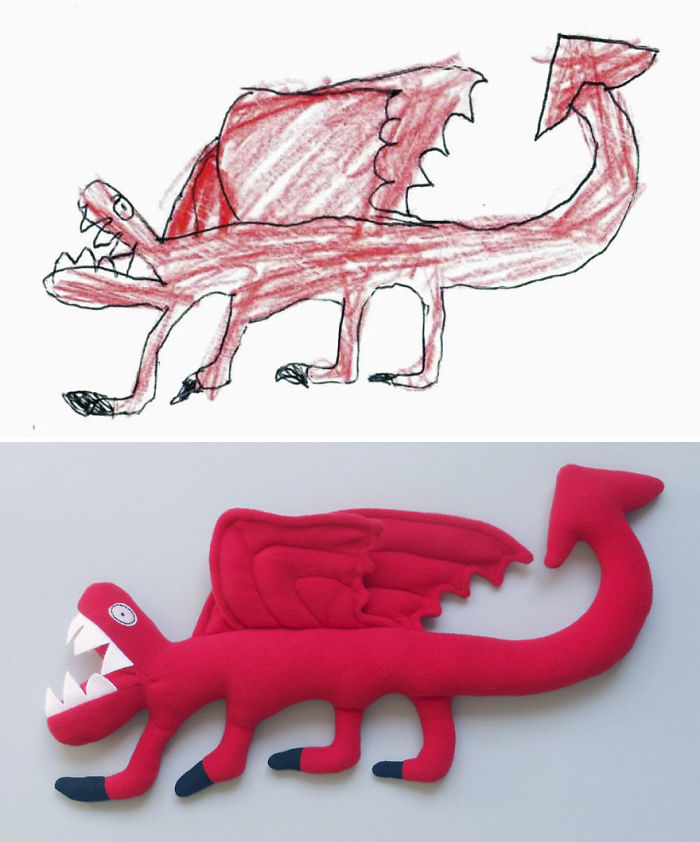 I Turn Kids' Drawings Into Unique, Hand-Made Soft Toys I Turn Kids' Drawings Into Unique, Hand-Made Soft Toys