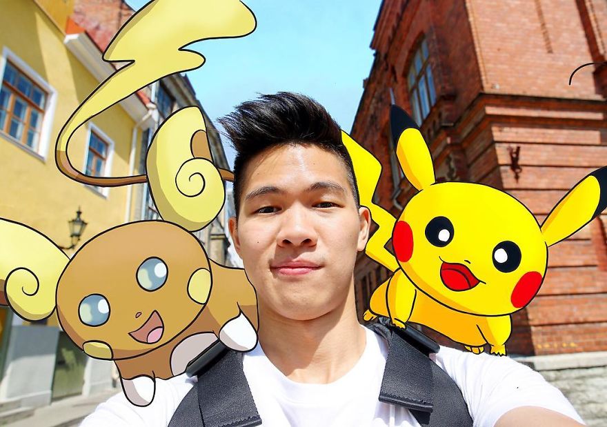 I Drew Pokemon Onto My Vacation Pics