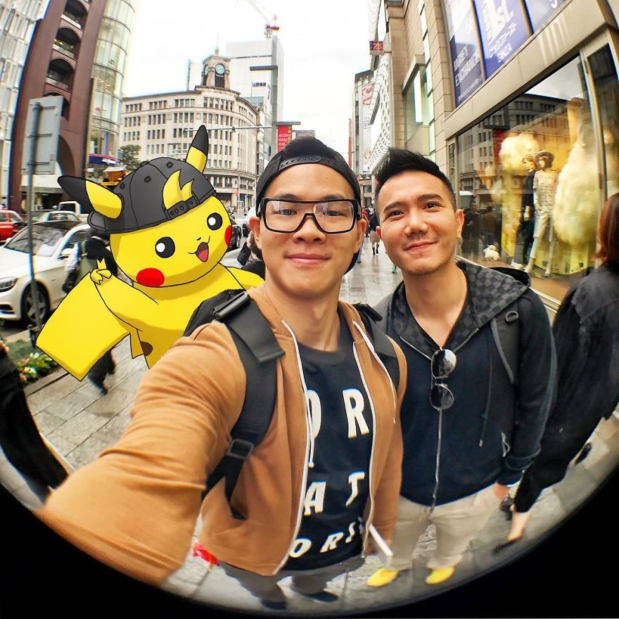 I Drew Pokemon Onto My Vacation Pics