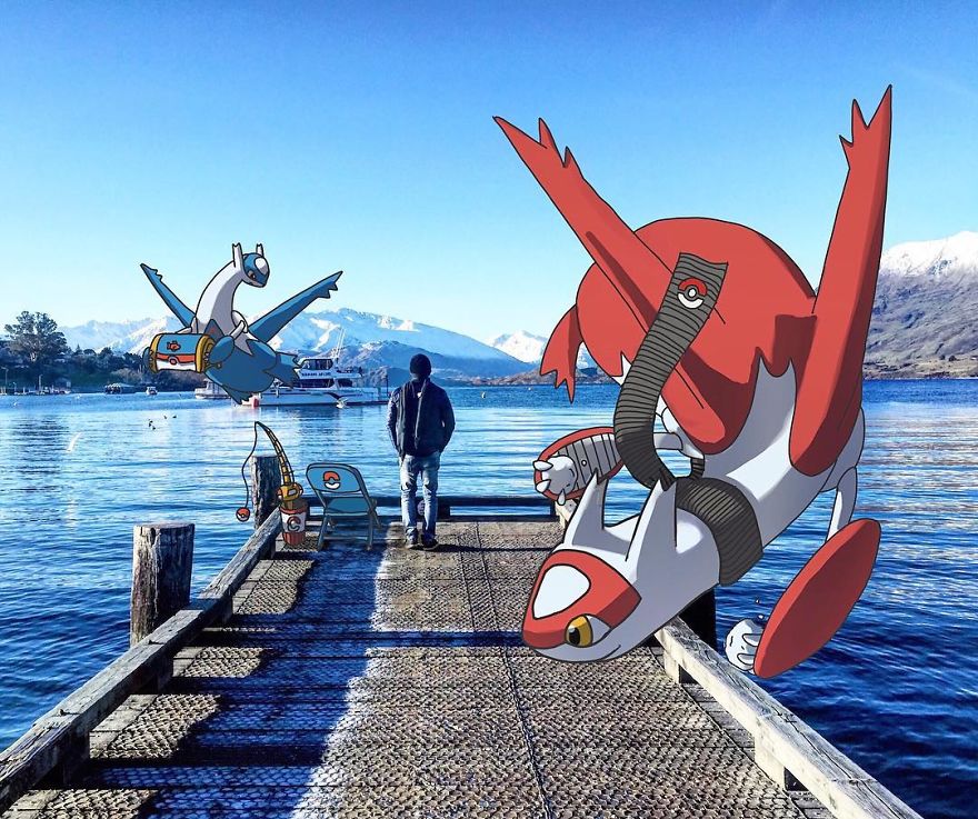 I Drew Pokemon Onto My Vacation Pics